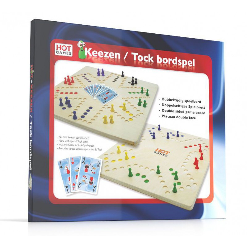 Keezbord 4 of 6 personen Hot Games dubbelzijdig speelbord