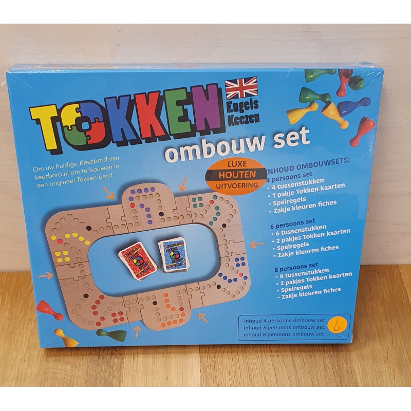 Tokken ombouwset 6 personen hout
