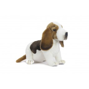 Basset - wit/bruin,  45cm - Hansa Creation