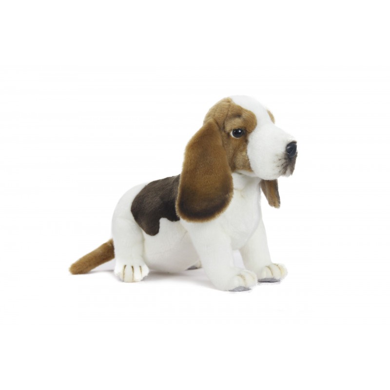 Basset - wit/bruin,  45cm - Hansa Creation