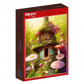 Mushroom house 1000 stukjes Alipson puzzel