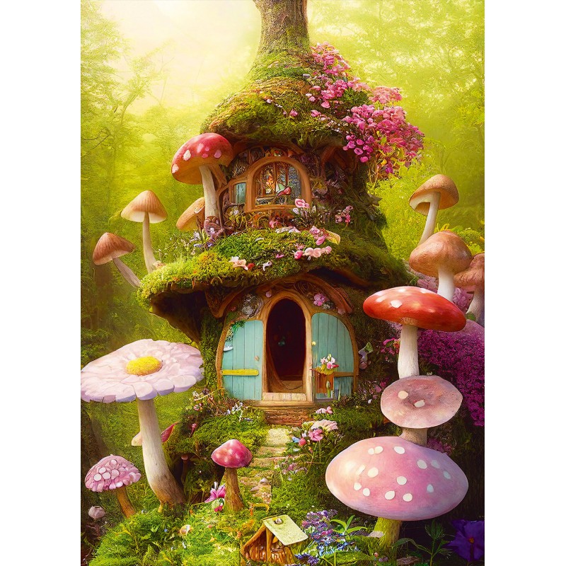 Mushroom house 1000 stukjes Alipson puzzel
