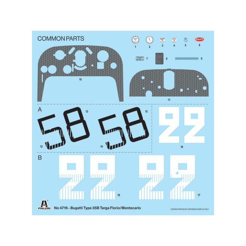 Bugatti T35B Targa F/GP Monaco, 1:12, Italeri