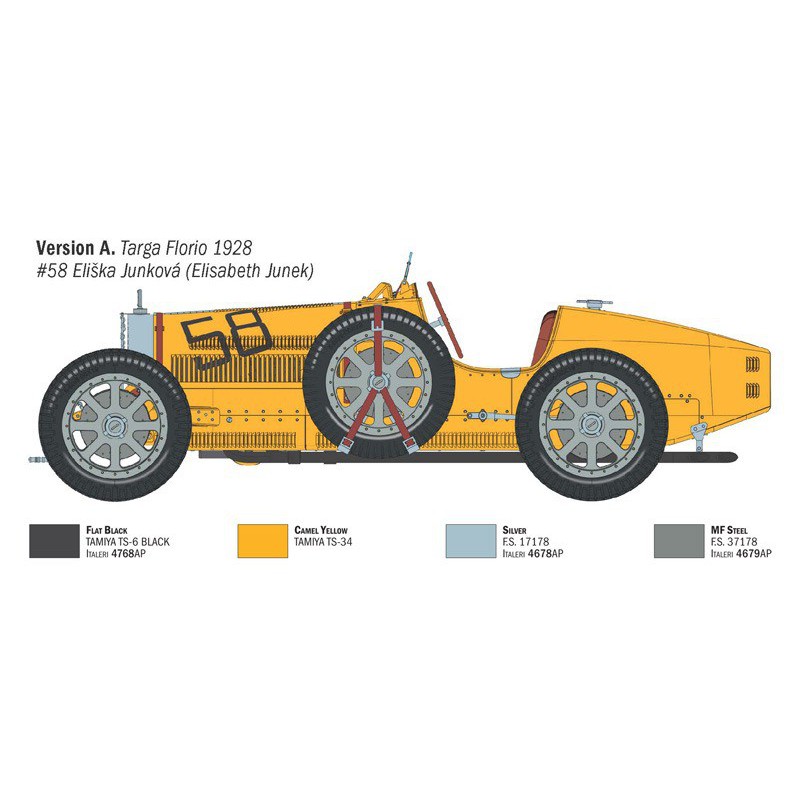 Bugatti T35B Targa F/GP Monaco, 1:12, Italeri