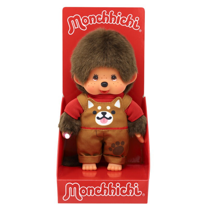 Monchhichi, Jongen tuinbroek hond (20cm)