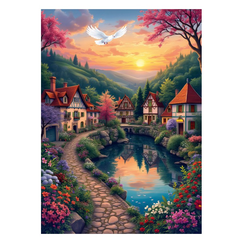 The Village by the Lake 500 stukjes Alipson puzzel