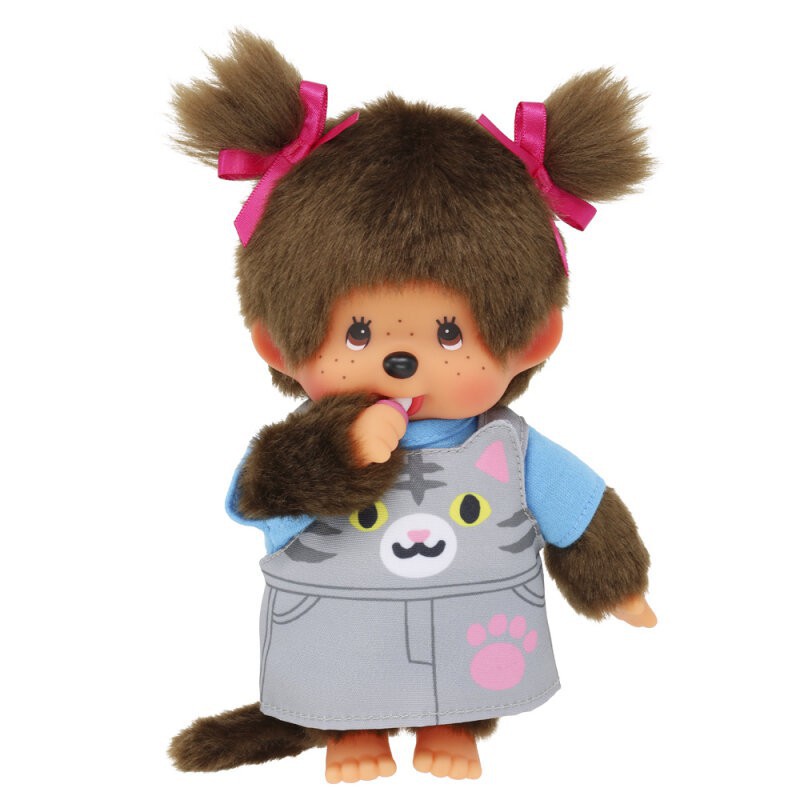 Monchhichi, Meisje jurkje poes (20cm)