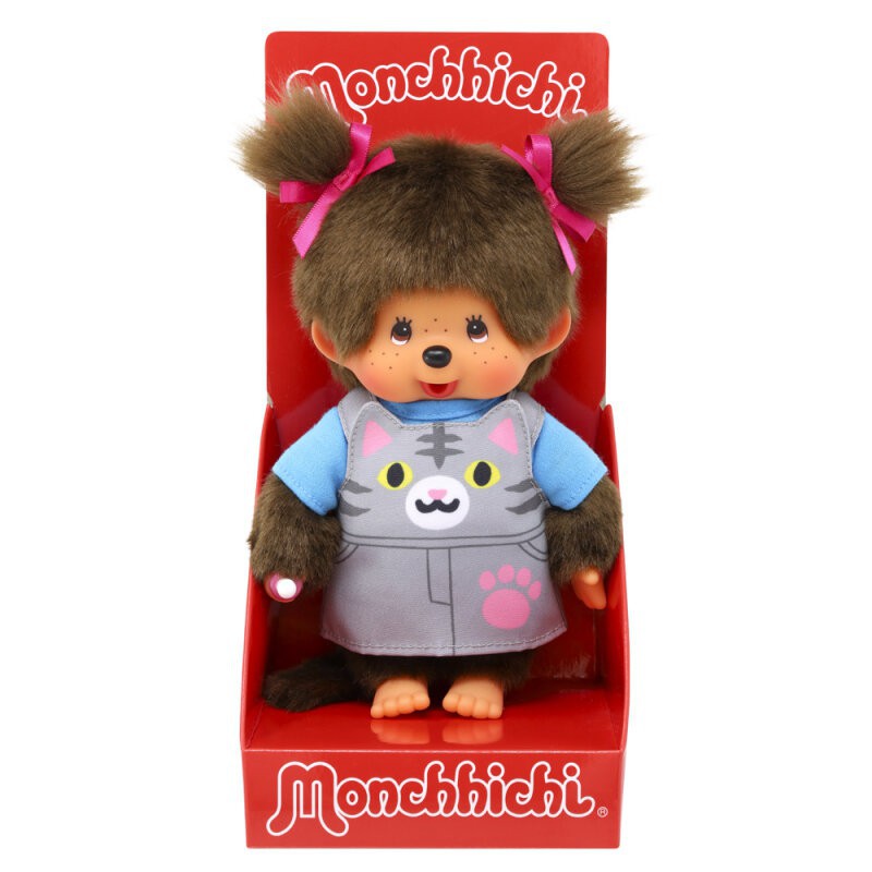 Monchhichi, Meisje jurkje poes (20cm)
