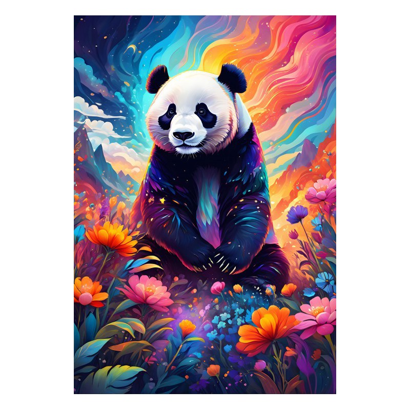 Bonte Panda 1000 stukjes Alipson puzzel