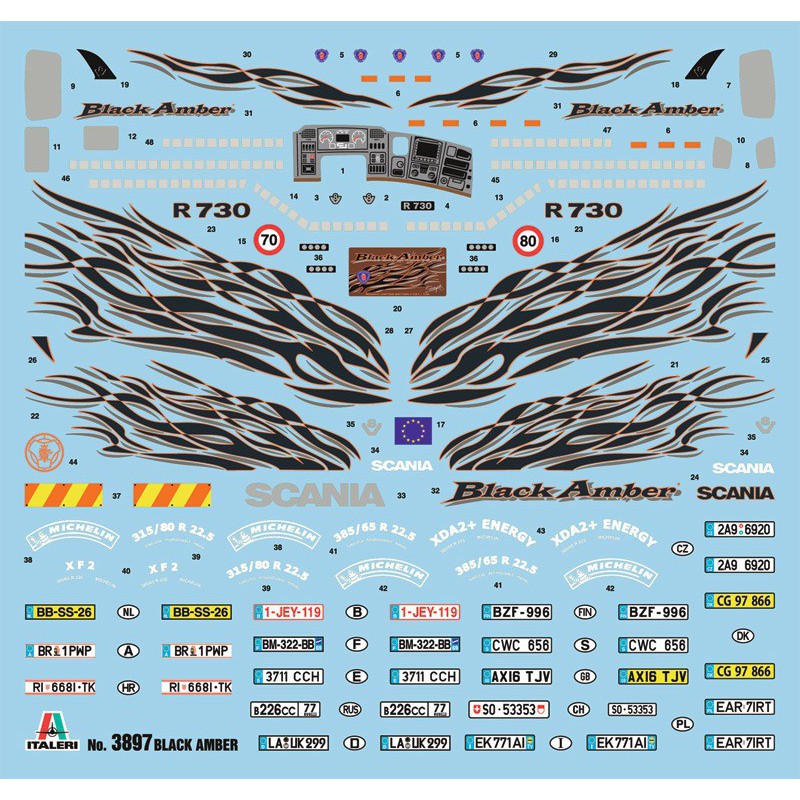 Scania R730 "Black Amber", 1:24, Italeri