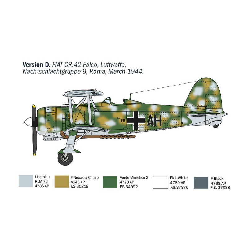 Fiat CR.42 CN Falco (night fighter) 1:72, Italeri
