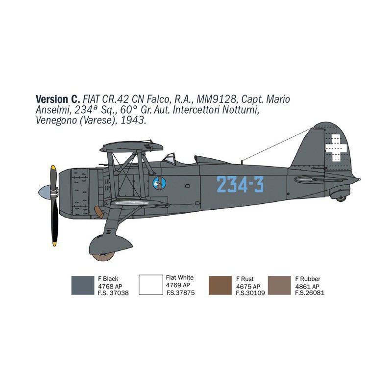 Fiat CR.42 CN Falco (night fighter) 1:72, Italeri