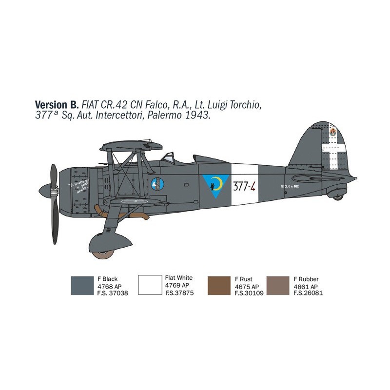 Fiat CR.42 CN Falco (night fighter) 1:72, Italeri