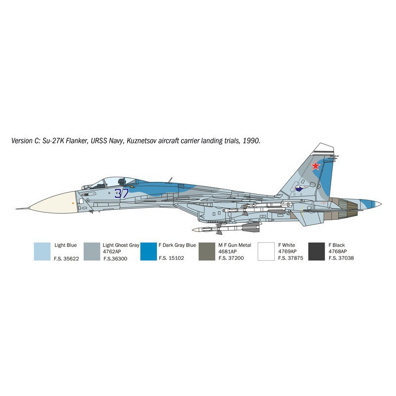 Sukhoi SU-27 D "sea flanker" 1:72, Italeri
