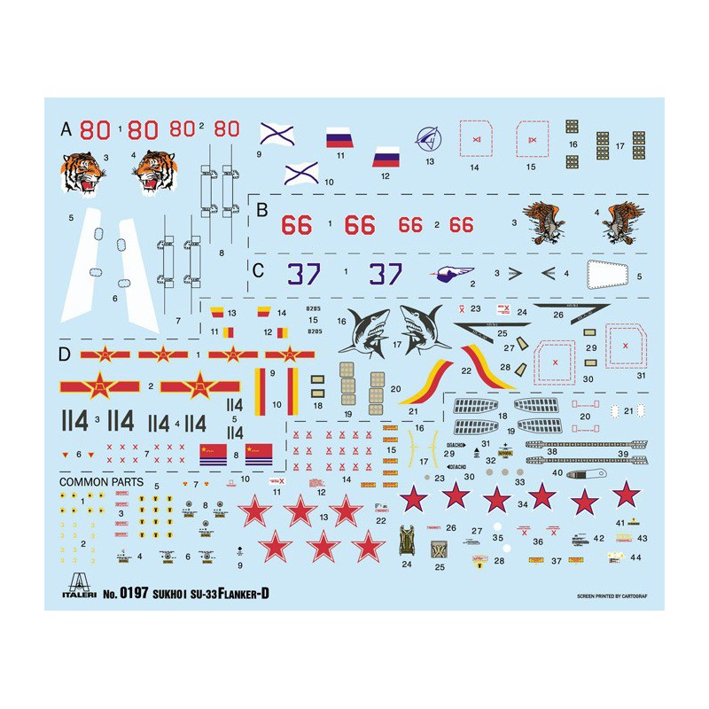 Sukhoi SU-27 D "sea flanker" 1:72, Italeri