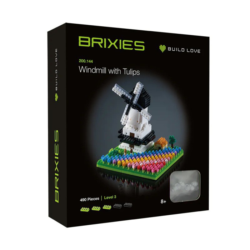 Brixies - Windmolen met tulpen, 490st