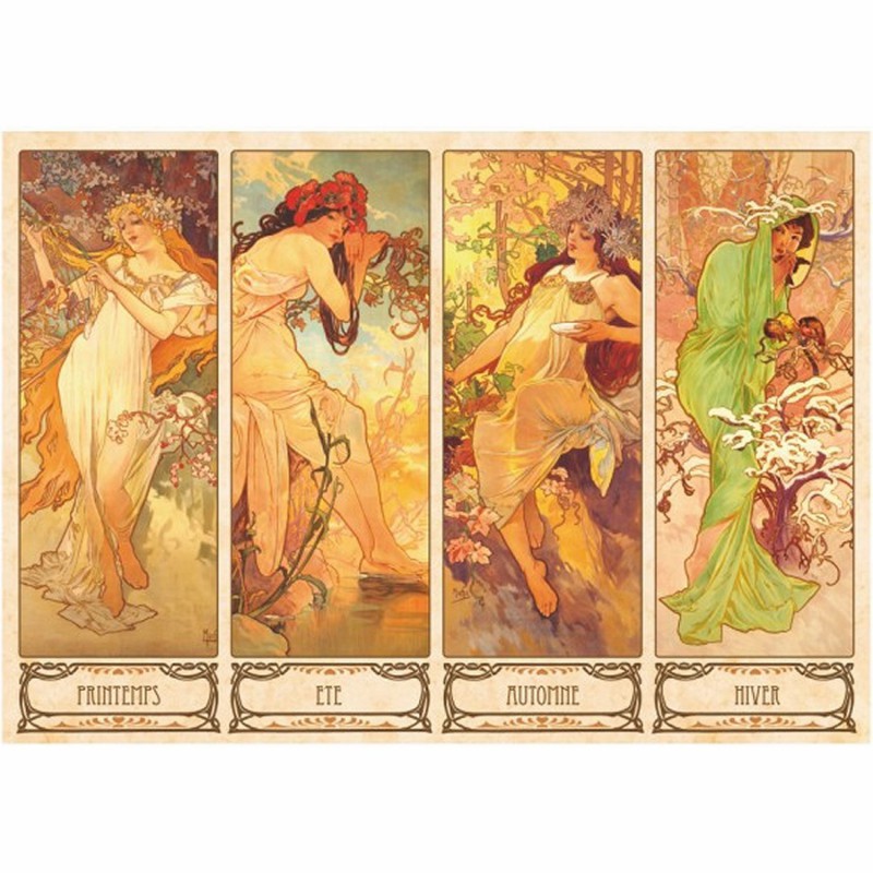 Jaargetijden- Alfons Mucha  D-Toys 1000stukjes