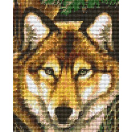 Pixel hobby, Patroon voor 4 basisplaten - Wolf Pixel hobby, Patroon voor 4 basisplaten - Wolf