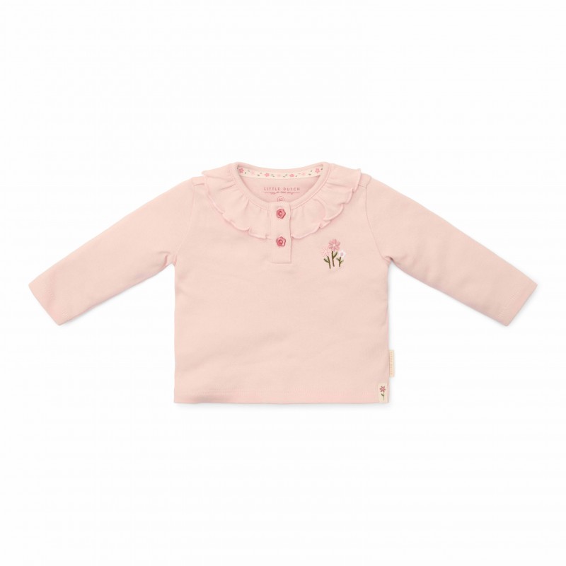 T-shirt lange mouw, lichtroze - Fairy Garden - Little Dutch