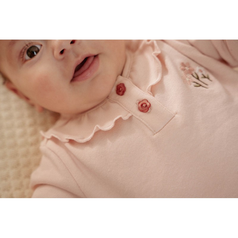 T-shirt lange mouw, lichtroze - Fairy Garden - Little Dutch