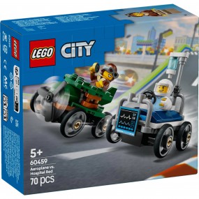 LEGO City - 60459 Great Vehicles Raceautopakket: vliegtuig vs. ziekenhuisbed