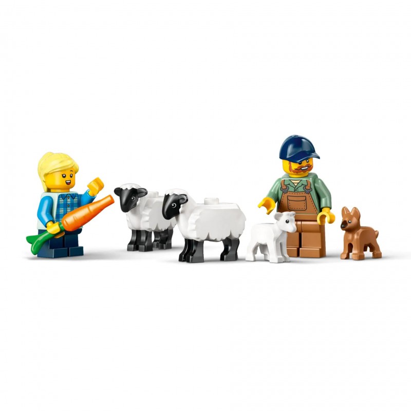 LEGO City - 60461 Great Vehicles: Rode tractor met aanhanger en schapen