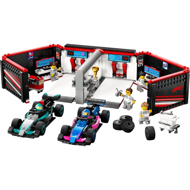 LEGO City - 60444 Formula 1: Garage met Mercedes-AMG en Alpine auto's