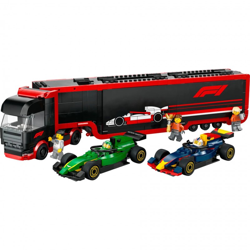 LEGO City - 60445 Formula 1: Truck met RB20 en AMR24 F1 auto's