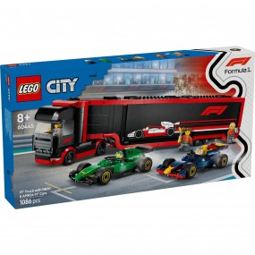 LEGO City - 60445 Formula 1: Truck met RB20 en AMR24 F1 auto's