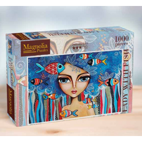 Lady with Fish, 1000 stukjes Magnolia