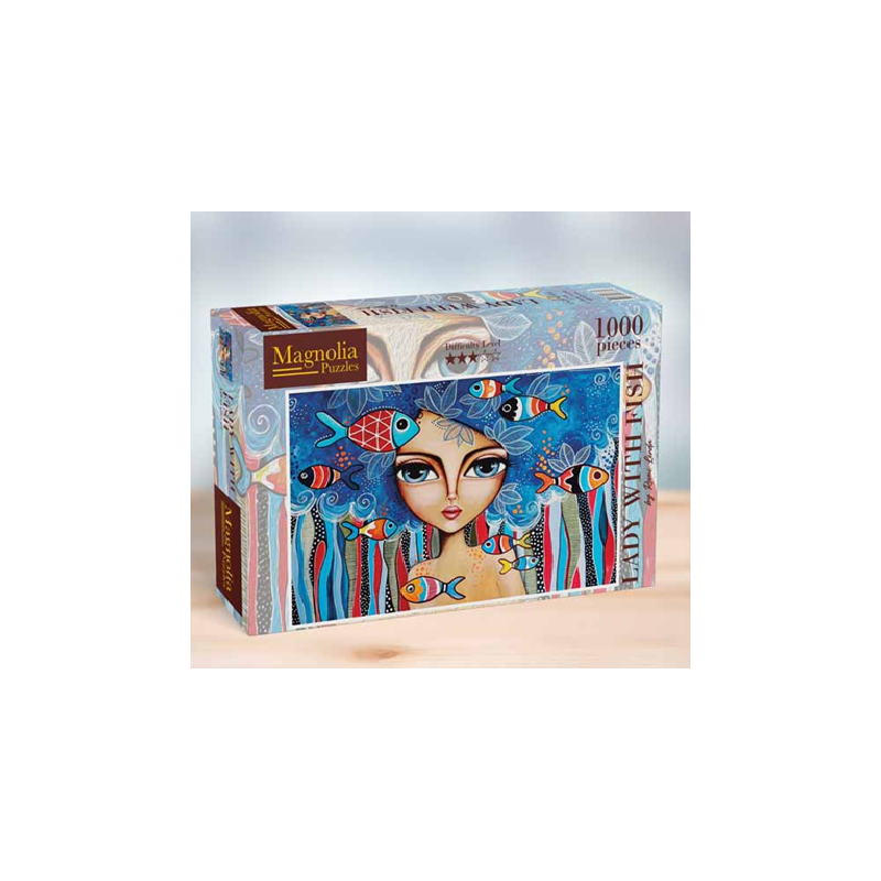 Lady with Fish, 1000 stukjes Magnolia