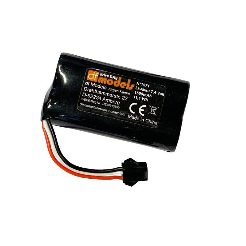 Accu 7,4 Volt - 1500mAh LiIon, DF Models
