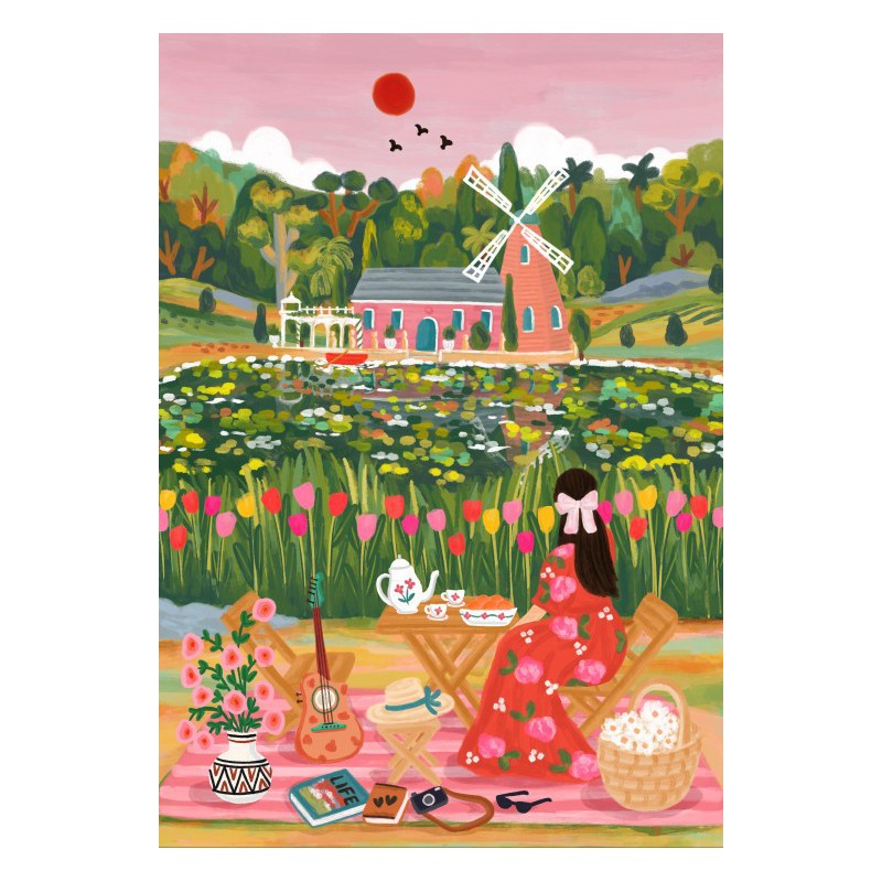 Aan het meer 1000 stukjes Pieces & Peace  puzzel