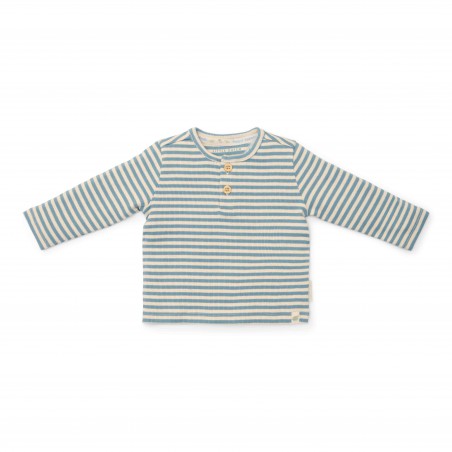 T-shirt lange mouw, blauw gestreept - Forest Friends, Little Dutch T-shirt lange mouw, blauw gestreept - Forest Friends, Little Dutch