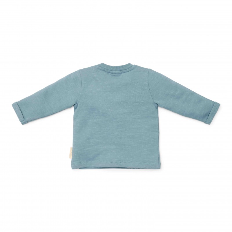 T-shirt lange mouw, blauw - Forest Friends, Little Dutch