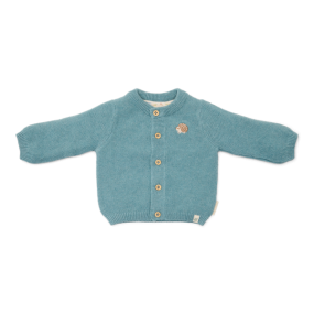 Gebreid vestje, blauw - Forest Friends, Little Dutch