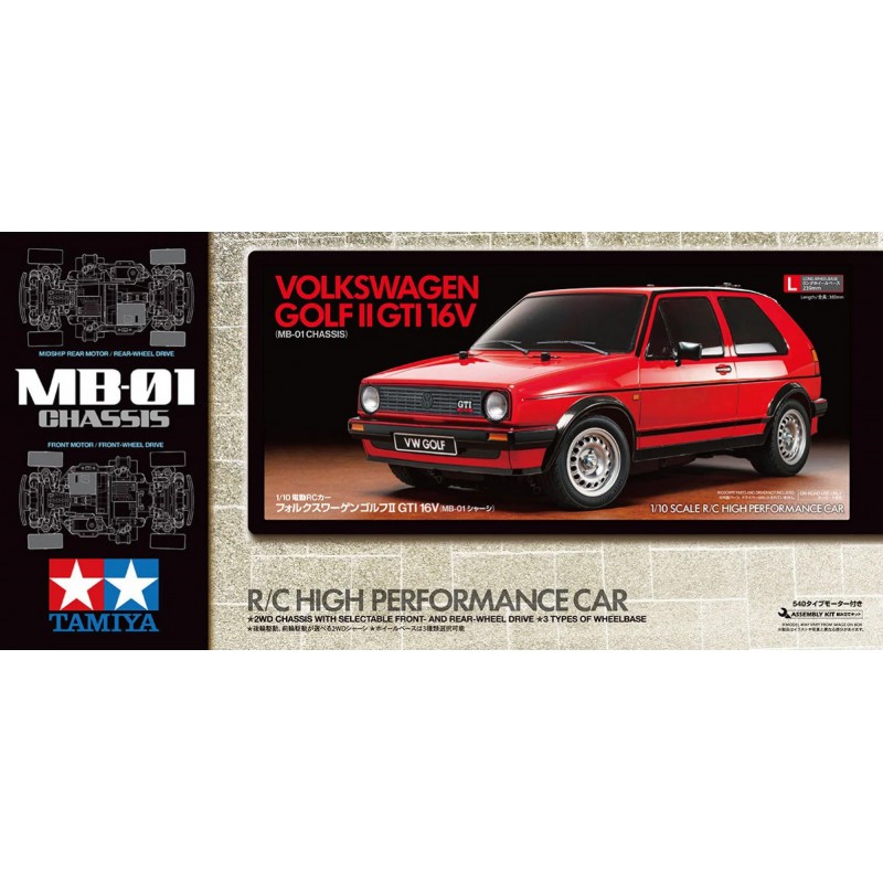 Volkswagen Golf II GTI 16V (MB-01), Tamiya, Modelbouw RC