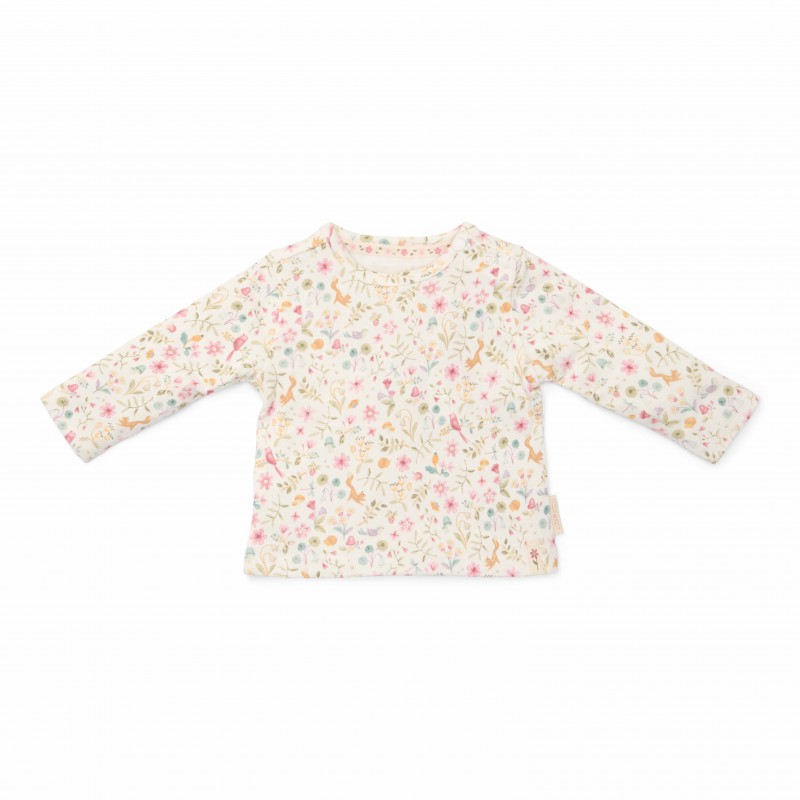 T-Shirt lange mouw, wit - Fairy Garden, Little Dutch