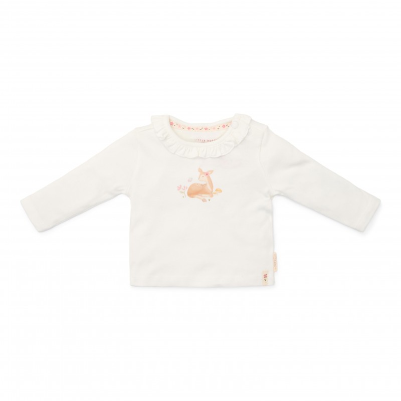 T-Shirt lange mouw, wit - Fairy Garden, Little Dutch