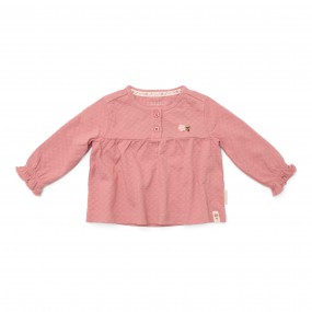 T-Shirt lange mouw, roze - Fairy Garden, Little Dutch