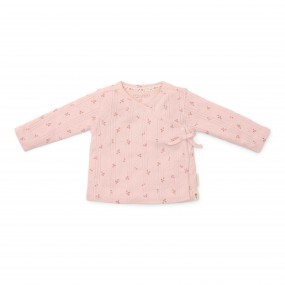 T-Shirt overslag lange mouw, roze - Fairy Garden, Little Dutch