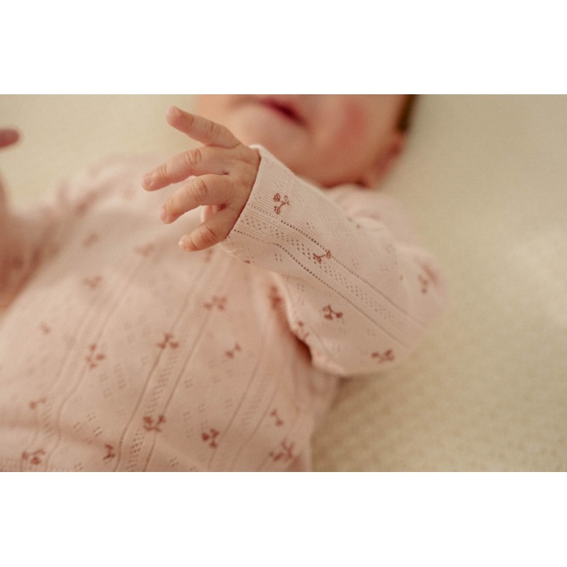 T-Shirt overslag lange mouw, roze - Fairy Garden, Little Dutch