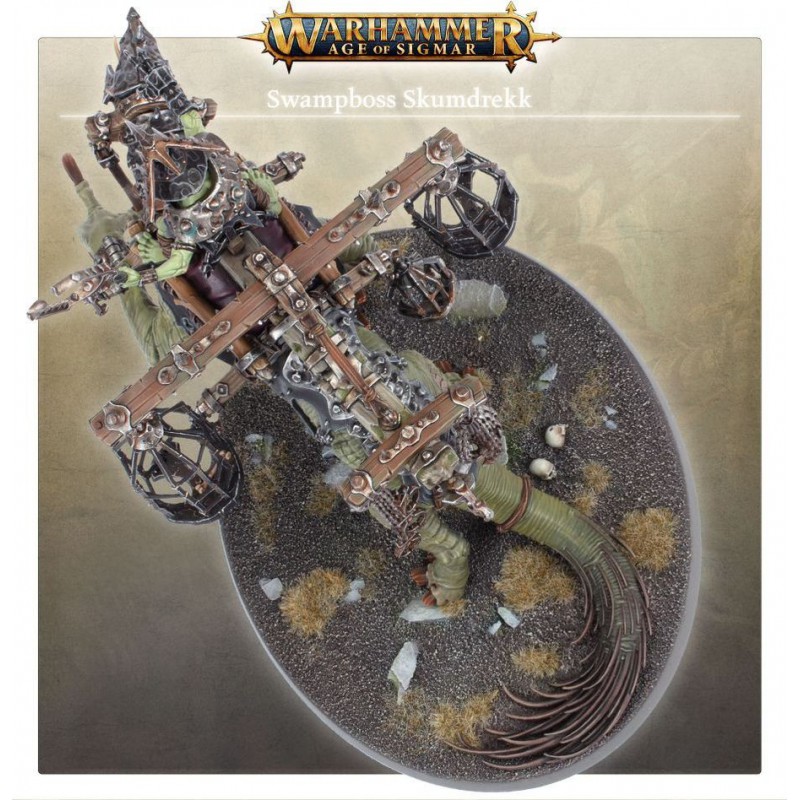 Orruk Warclans: Swampboss Skumdrekk (Snatchaboss on Sludgeraker Beast), Age of Sigmar