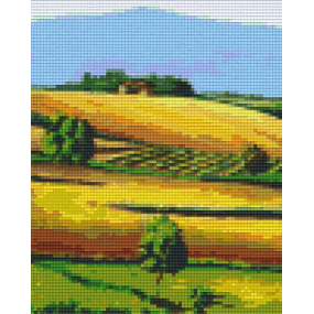 Kopie van Pixel hobby, Zwart-Wit patroon voor 4 basisplaten - Landschap