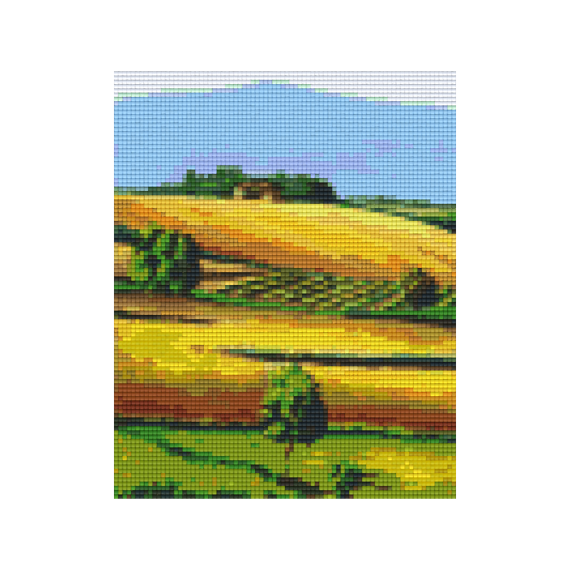 Kopie van Pixel hobby, Zwart-Wit patroon voor 4 basisplaten - Landschap