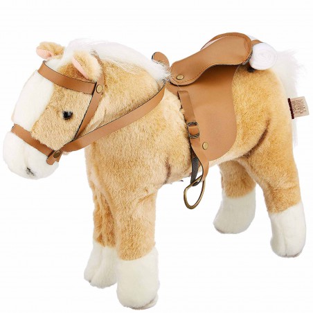 Götz - Boutique, paard met zadel en teugel, beige Götz - Boutique, paard met zadel en teugel, beige