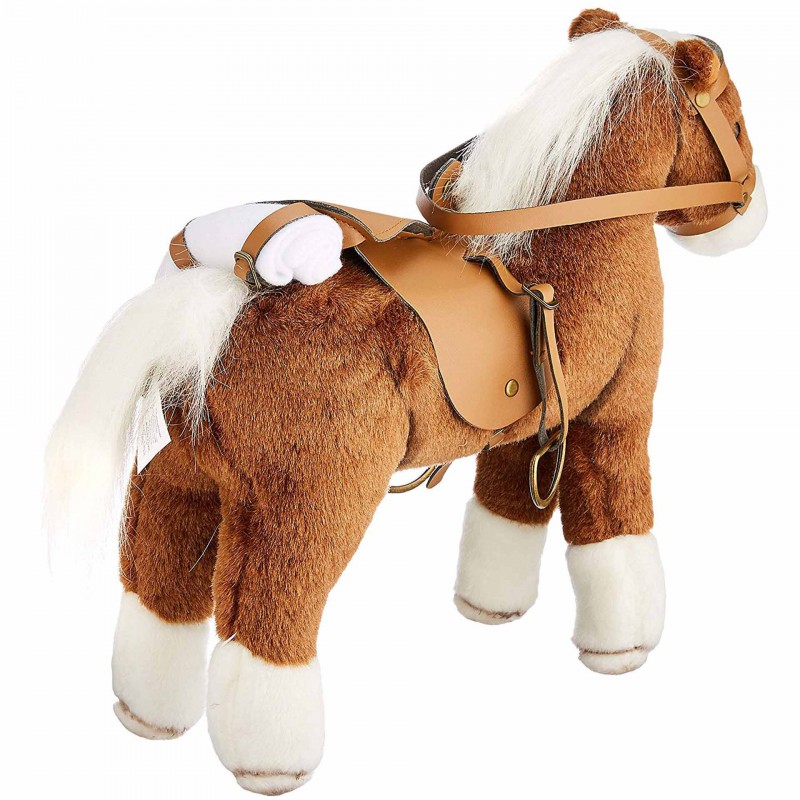 Götz - Boutique, paard met zadel en teugel, bruin