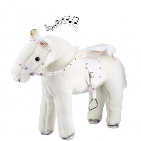 Götz - Paard met zadel, teugels, en geluid