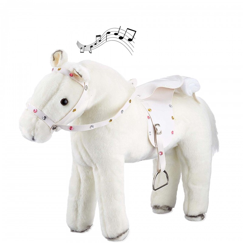 Götz - Paard met zadel, teugels, en geluid