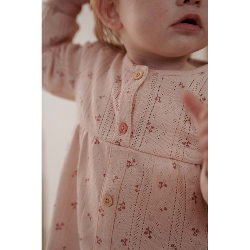 Jurkje lange mouw, roze - Fairy Garden, Little Dutch